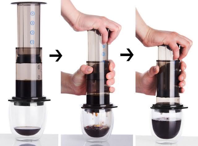 como fazer cafe na Aeropress